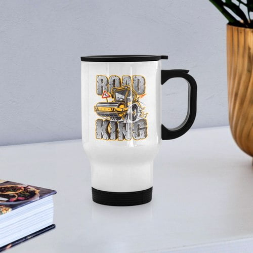 tasse isotherme cadeau homme drole chantier rouleau compresseur vrd tp terrassemenr route