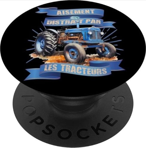 popsockets tracteur agriculteur humoristique tracteur ancien bleu aisément distrait pas les tracteurs