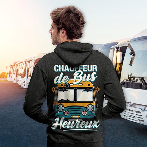 tee shirt personnalisé cadeau homme conducteur bus chauffeur autobus autocar drôle humour