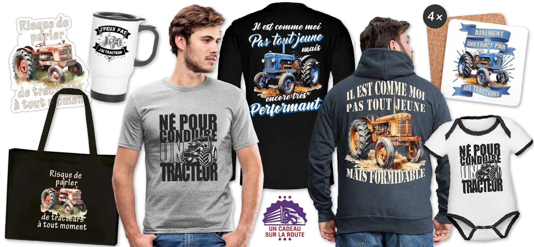 tee shirt cadeau tracteur homme agriculteur papa vieux tracteur collectionneur noel drole original