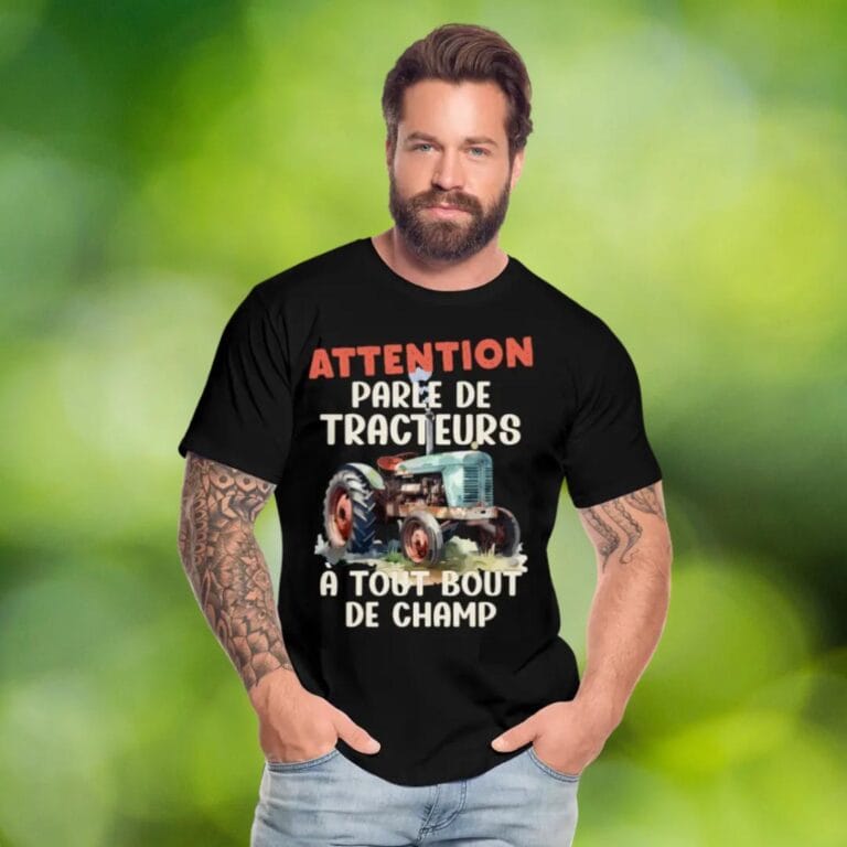 t shirt homme bio premium tracteur humoristique agriculteur passionne tracteur ancien parle de tracteurs
