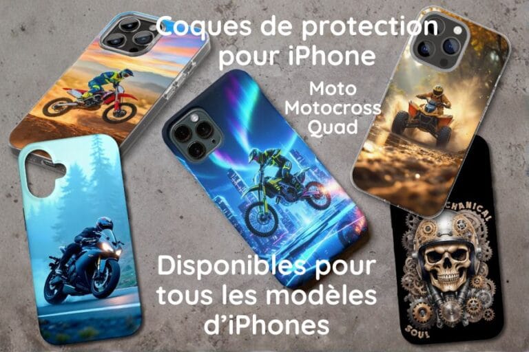 coque de protection iphone moto motocross quad cadeau modele iphone original vente en ligne pas cher idée cadeau moto motard motocross quad