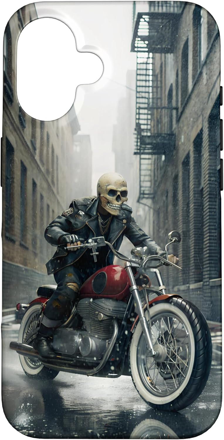 coque iphone biker skull motard moto custom moto vintage tête de mort biker